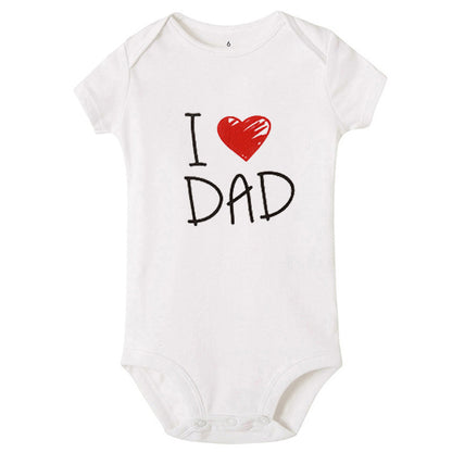 I Love Dad English Letter Jumpsuit Baby Romper