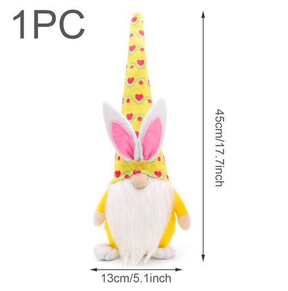 Easter Faceless Dwarf Holding Carrot Doll