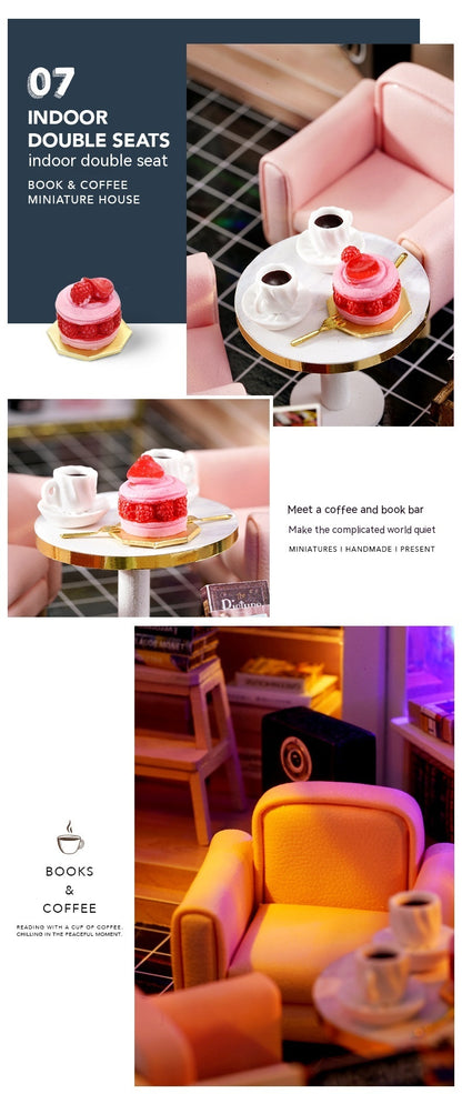 Cute Room Diy Cottage Tasting Cafe Wooden Hand-assembled Villa Model