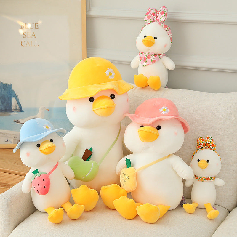 Little white duck plush toy