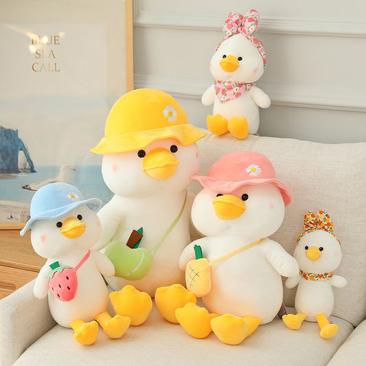 Little white duck plush toy