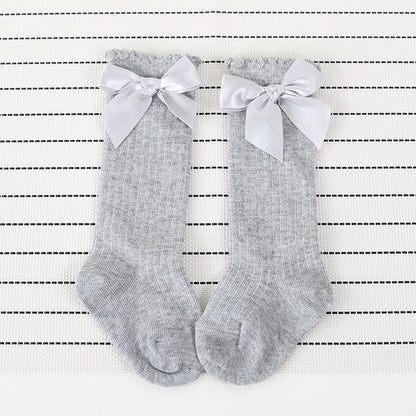 Bow lace vertical stockings