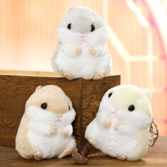Hamster plush doll keychain