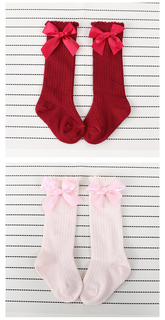 Bow lace vertical stockings