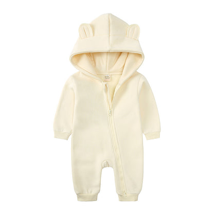 Baby Fashion Simple Solid Color Thick Jumpsuit