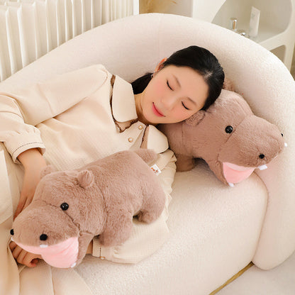 Cute Fat Hippo Plush Doll Doll Pillow Cushion