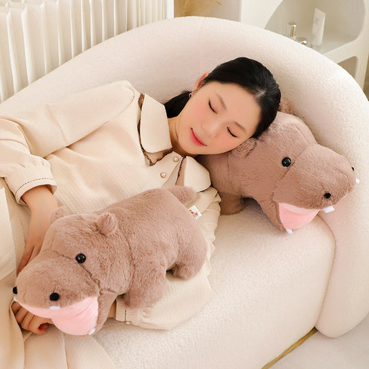 Cute Fat Hippo Plush Doll Doll Pillow Cushion