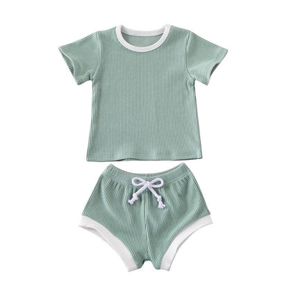 Baby Girl Boy Clothes Short Sleeve Top T shirt Shorts