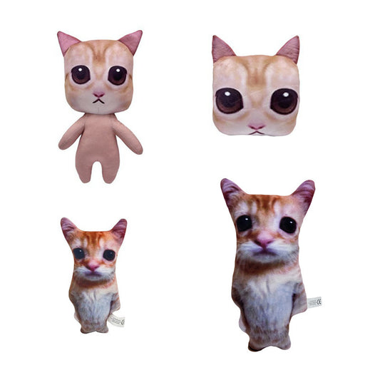 Simulation Internet Celebrity Paper Cat Plush Puppet And Doll