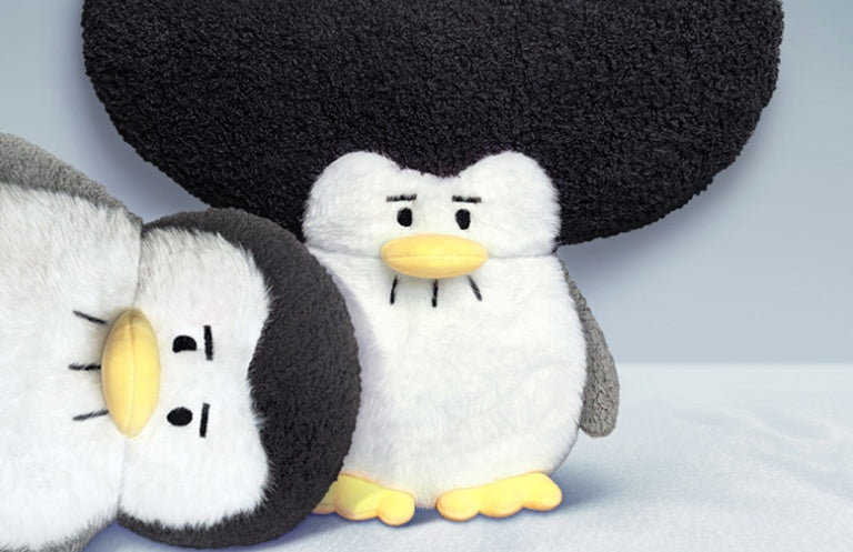 Penguin Action  Sad Expression Doll Plush Toy