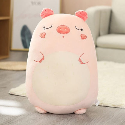Cartoon cute animal dinosaur pig husky plush pillow cushion