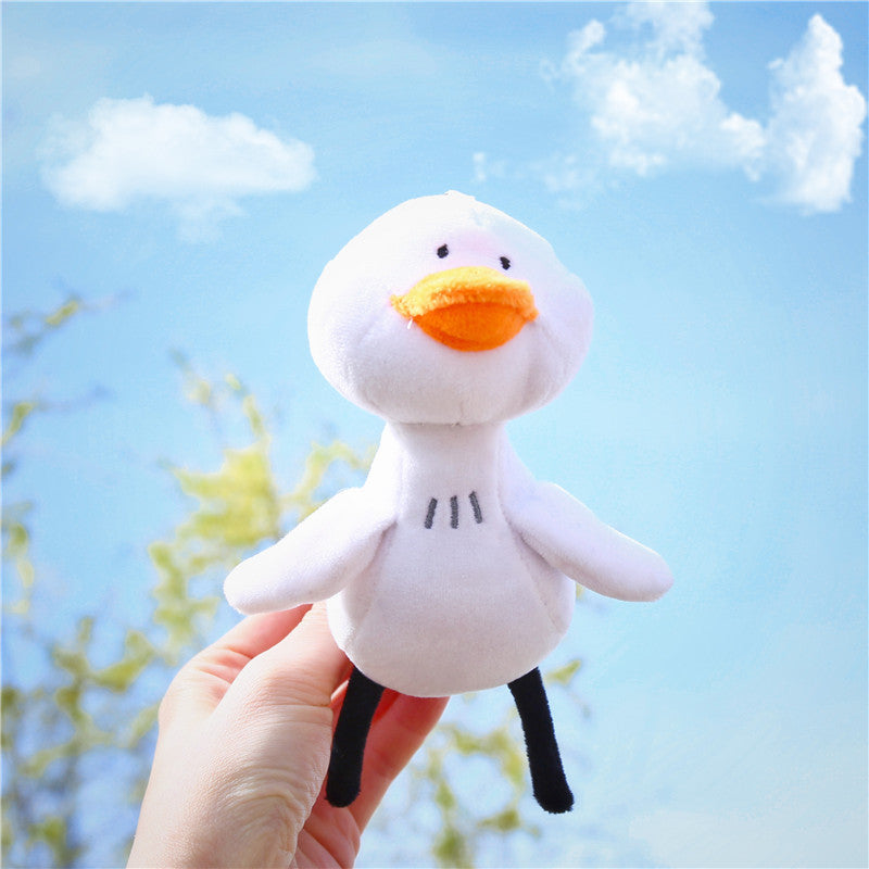 Little white duck plush pendant