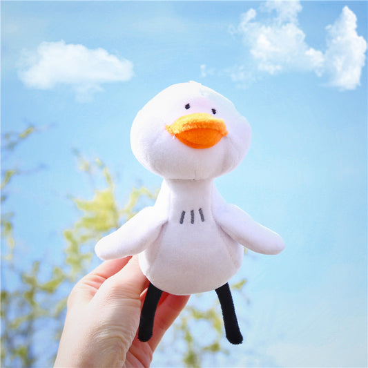 Little white duck plush pendant