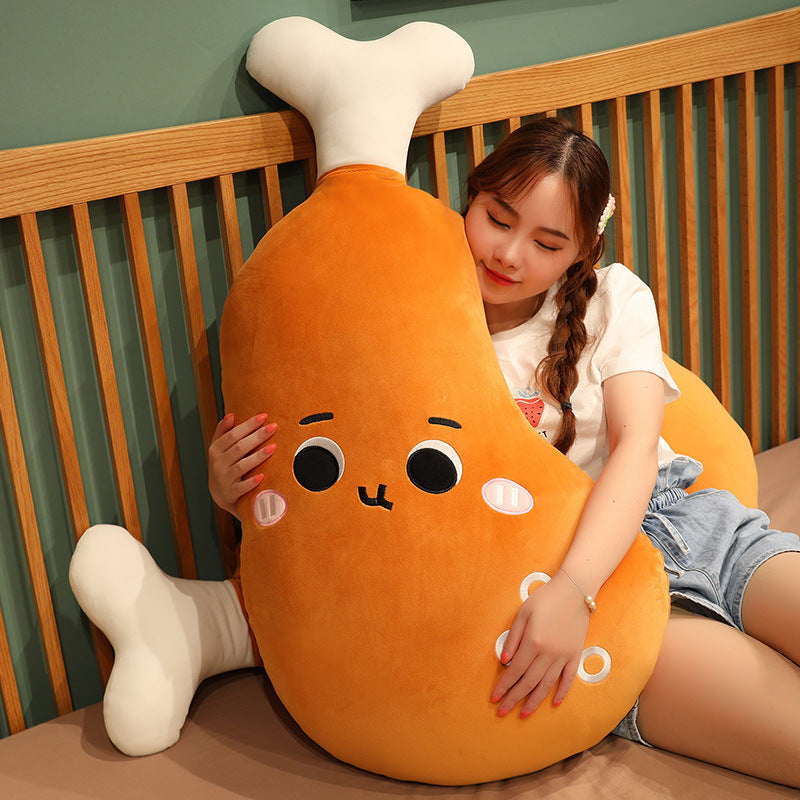 Large Chicken Leg Throw Pillow Plush Toy Home Cushion