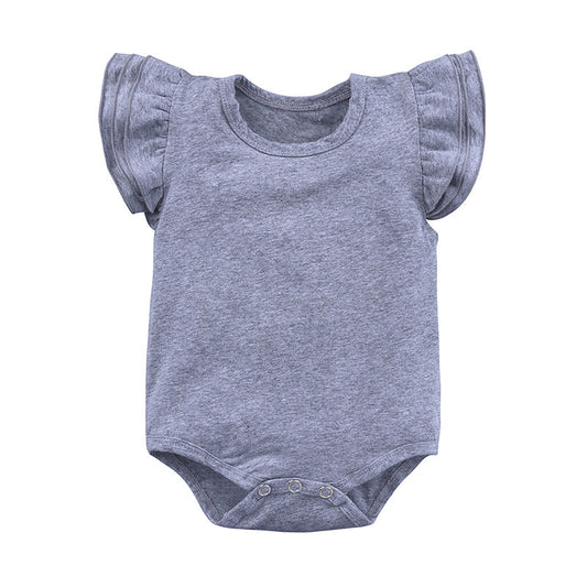 Children's Clothing Candy Color Ruffled Girls' Onesie Baby Romper