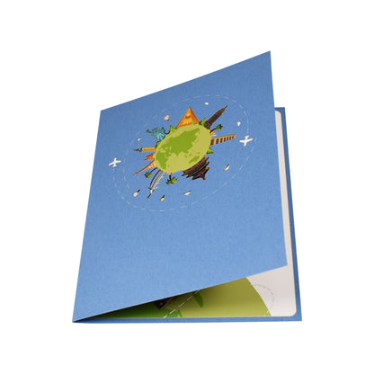 3D Three-dimensional Travel Card Handmade Card Paper Carving