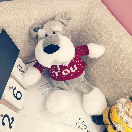 Schnauzer doll cute ins plush toy puppy husky doll