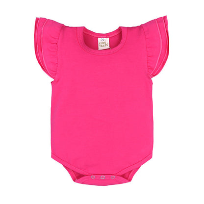 Children's Clothing Candy Color Ruffled Girls' Onesie Baby Romper