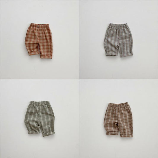 Men's Treasure Babies' Trousers Plaid Pants Leisure