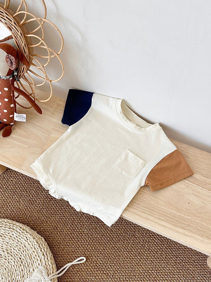Baby's Comfortable Crew Neck Casual Triangle Jumpsuit