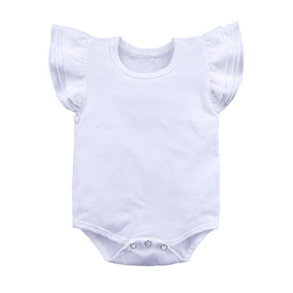 Children's Clothing Candy Color Ruffled Girls' Onesie Baby Romper