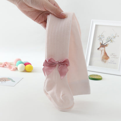 Children's baby pantyhose mesh big bow