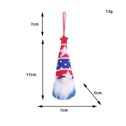 Star Striped Knitted Hat Decoration Small Pendant