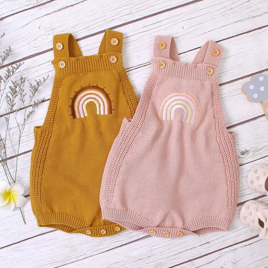 Knitted jumpsuit triangle halter