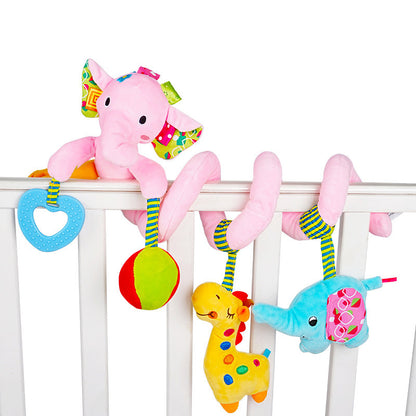 Multifunctional elephant bed with baby plush pendant