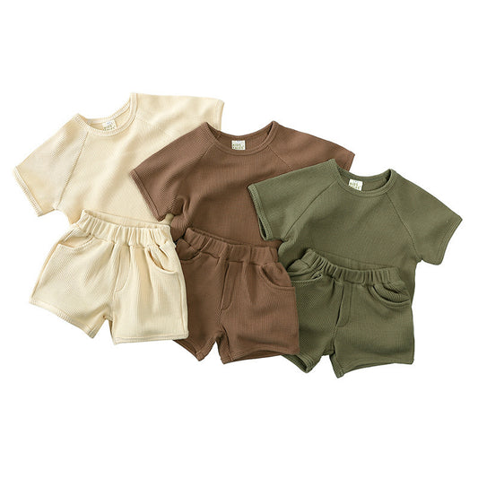 South Korea Children's Short-sleeved Shorts Suit