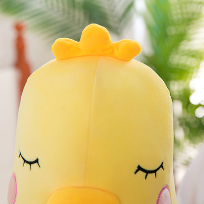 Cute Yellow Chick Pillow With Long Legs