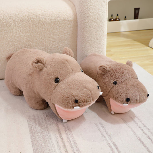 Cute Fat Hippo Plush Doll Doll Pillow Cushion