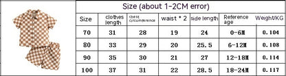 Cotton And Linen Short Sleeve Lapel Polo Shirt Two-piece Set