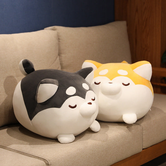 Lazy Husky Shiba Inu Pillow Girl Sleeping Doll