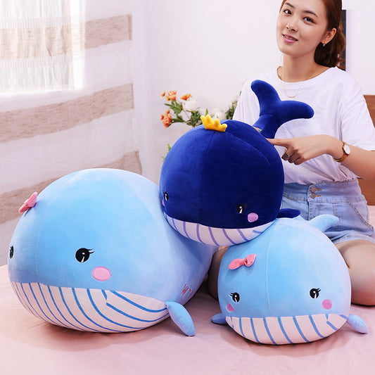 Whale doll pillow