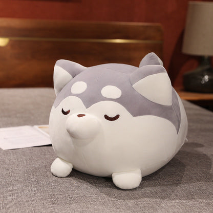 Lazy Husky Shiba Inu Pillow Girl Sleeping Doll