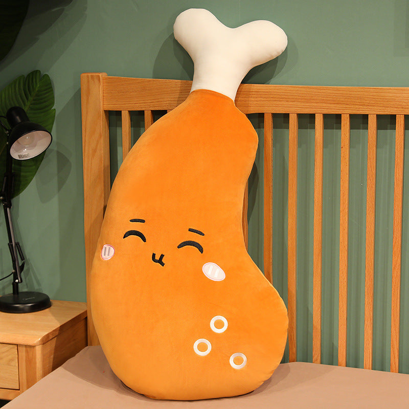 Large Chicken Leg Throw Pillow Plush Toy Home Cushion