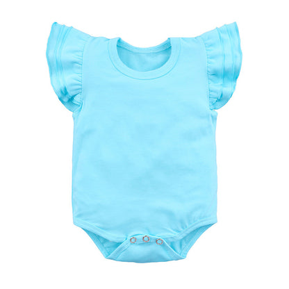 Children's Clothing Candy Color Ruffled Girls' Onesie Baby Romper