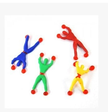 Small Sticky Man Climb On The Wall Children Toys Stick Man Bendy Toy Wall Climbing Man