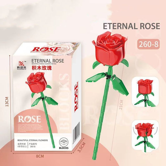 Valentine's Day Rose Puzzle Assembled Building Block Toys