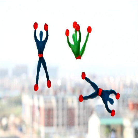 Small Sticky Man Climb On The Wall Children Toys Stick Man Bendy Toy Wall Climbing Man