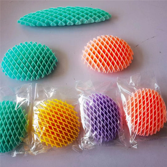 Colorful Worm Squeeze Stretchy Toy Sensory Deformation Plastic Shrapnel Decompression Worm Toy