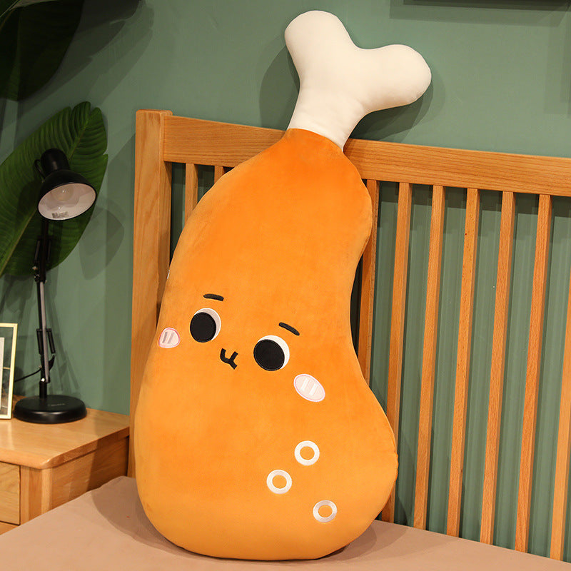 Large Chicken Leg Throw Pillow Plush Toy Home Cushion
