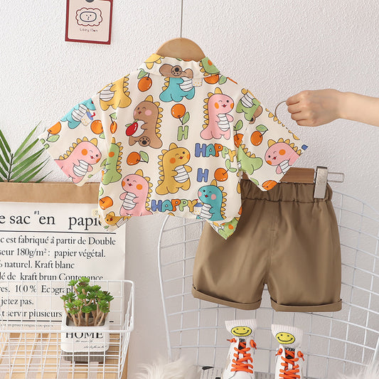 Summer Short Sleeve Shirt Suit