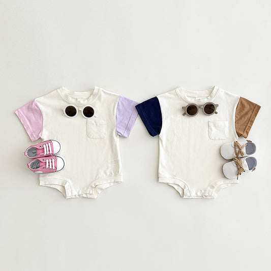 Baby's Comfortable Crew Neck Casual Triangle Jumpsuit
