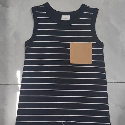 Baby Striped Sleeveless Leotard