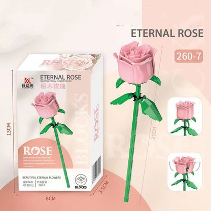 Valentine's Day Rose Puzzle Assembled Building Block Toys