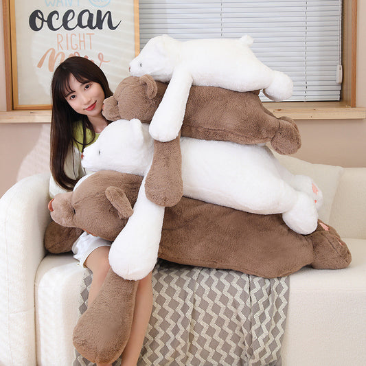Lazy Brown Prone Bear Plush Toy Doll