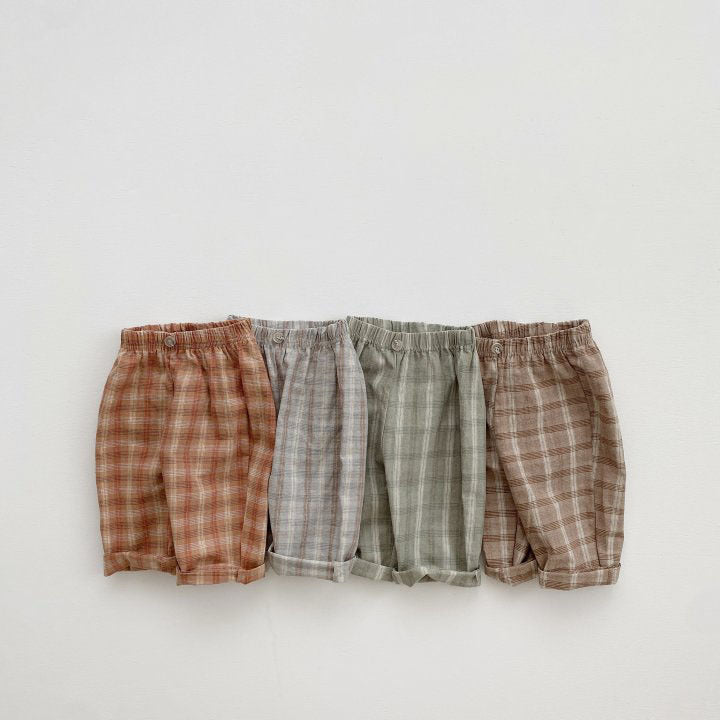 Men's Treasure Babies' Trousers Plaid Pants Leisure