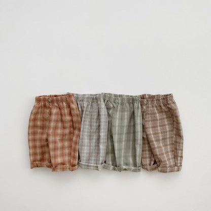 Men's Treasure Babies' Trousers Plaid Pants Leisure